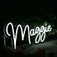Maggie White Neon Sign