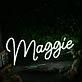 Maggie White Neon Sign