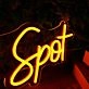 Fin's Spot Yellow Neon Sign