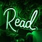 Read Green Neon sign