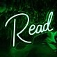 Read Green Neon sign