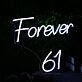 Forever 61 White Neon Sign