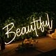 Beautiful Yellow Custom Neon Sign
