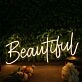 Beautiful Yellow Custom Neon Sign