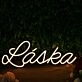 Lajka Yellow Neon Sign