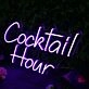 Cocktail Hour Purplr Neon Sign