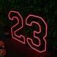 Number 23 Red Neon LED Sign
