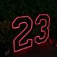 Number 23 Red Neon LED Sign