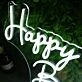 Happy Birthday Brittany White Neon Sign