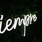 Para Siempre White Neon Sign