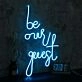 Be Our Guest Blue Neon Sign