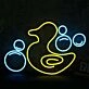 Little Yellow Duck With Bubble Neon Sign