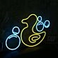 Little Yellow Duck With Bubble Neon Sign