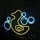 Little Yellow Duck With Bubble Neon Sign