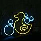 Little Yellow Duck With Bubble Neon Sign