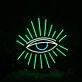 Green Shining Eye Neon Sign