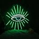 Green Shining Eye Neon Sign