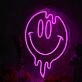 Melting Smile Face Pink Neon Sign