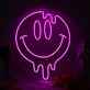 Melting Smile Face Pink Neon Sign