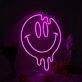 Melting Smile Face Pink Neon Sign