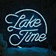 Lake Time Blue Neon Sign