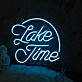Lake Time Blue Neon Sign