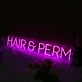 Hair And Perm Pink Neon Sign