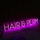 Hair And Perm Pink Neon Sign