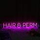 Hair And Perm Pink Neon Sign