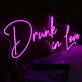 Drunk In Love Dark Purple Neon Sign