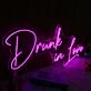 Drunk In Love Dark Purple Neon Sign