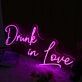 Drunk In Love Dark Purple Neon Sign