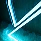 Geometric Triangle Blue Neon Sign