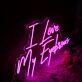 I Love My Eyebrows Pink Neon Sign