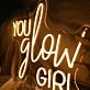 You Glow Girl Yellow Neon LED Sign