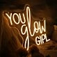 You Glow Girl Yellow Neon LED Sign
