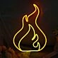 Yellow Flame Neon Sign