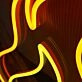 Yellow Flame Neon Sign