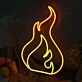 Yellow Flame Neon Sign