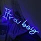 It Is A Boy Blue Neon Sign