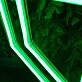 Defensive Shield Green Neon Sign