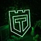 Defensive Shield Green Neon Sign