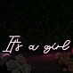 It Is A Girl Pink Custom LED Neon Sign