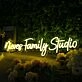 Niever Family Studio Yellow Neon Sign