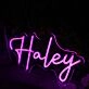 Haley Pink Neon LEd Sign