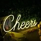 Cheers Yellow Custom Neon Sign