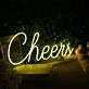 Cheers Yellow Custom Neon Sign