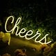 Cheers Yellow Custom Neon Sign