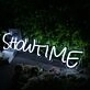 Show Time White Neon Sign