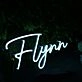 Flynn White Neon Sign
